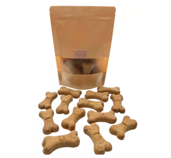 Premium Grain-Free Banana & Peanut Butter Biscuits – Large Dog Treats (300g, 15 Pack)