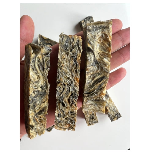 100% Organic Air-Dried Icelandic Cod Skin Fingers – Premium Dog Treat (500g Pack)