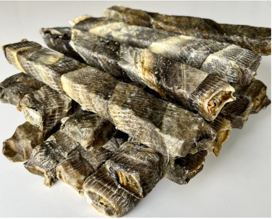 100% Natural Cod Skin Dental Sticks – Handmade, Luxury Chew Treat for Dogs (10 Pieces)