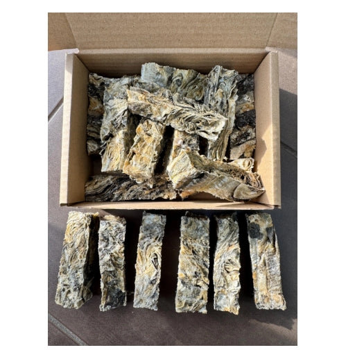 Premium Wild-Caught Icelandic Cod Skin Fingers – Natural Air-Dried Chews for Dogs (300g)
