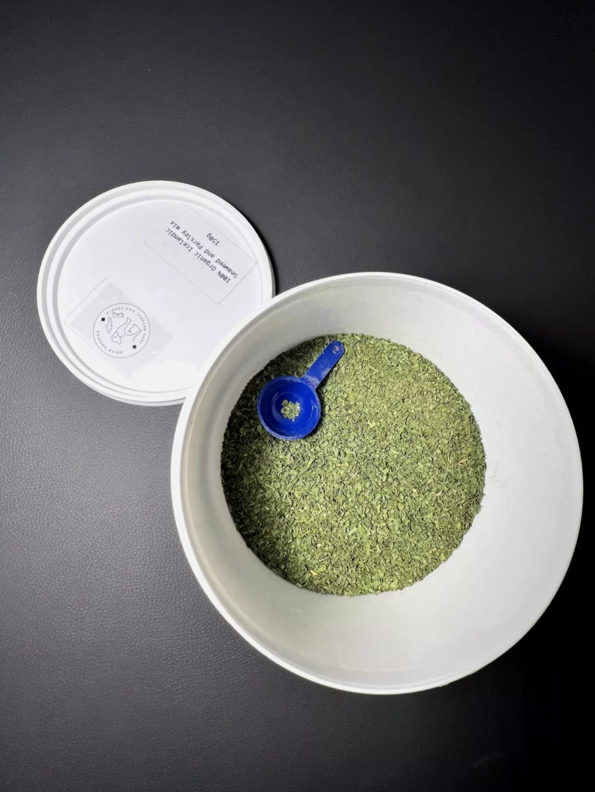 Organic Icelandic Seaweed & Parsley Mix – Natural Dog Supplement for Health & Well-Being
