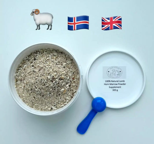 Unbeatable 100% Organic Icelandic Lamb Horn Marrow Powder – Premium Dog & Puppy Supplement (300g)